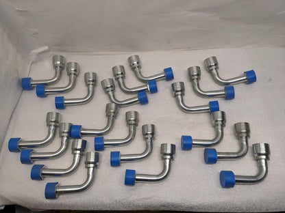 1 PACK OF 4 EATON 1-1/16"x12" 90° ELBOW HYDRAULIC HOSE FITTINGS 16-22 R10