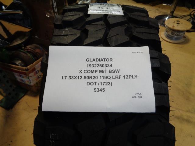 2 GLADIATOR X COMP M/T BSW LT 33 12.50 20 119Q LRF 12PLY TIRES 1932260334 CQ1