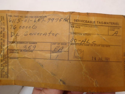 NEW HAMILTON SUNDSTRAND 760000G DIRECT CURRENT GENERATOR for F/a-22 RAPTOR R33