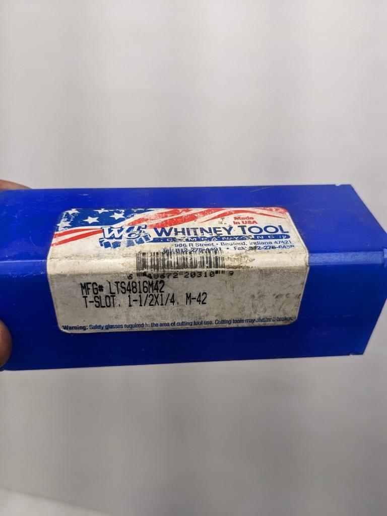 WHITNEY TOOL 20310 LONG SHANK T-SLOT MILLING CUTTER 1-1/2" CUT DIA NEW R22T5