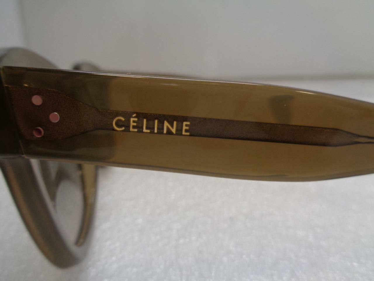 Céline Cat Eye Sunglasses Acetate Smoked Transparent Frame 4S004CPLP.38NO NEW SR