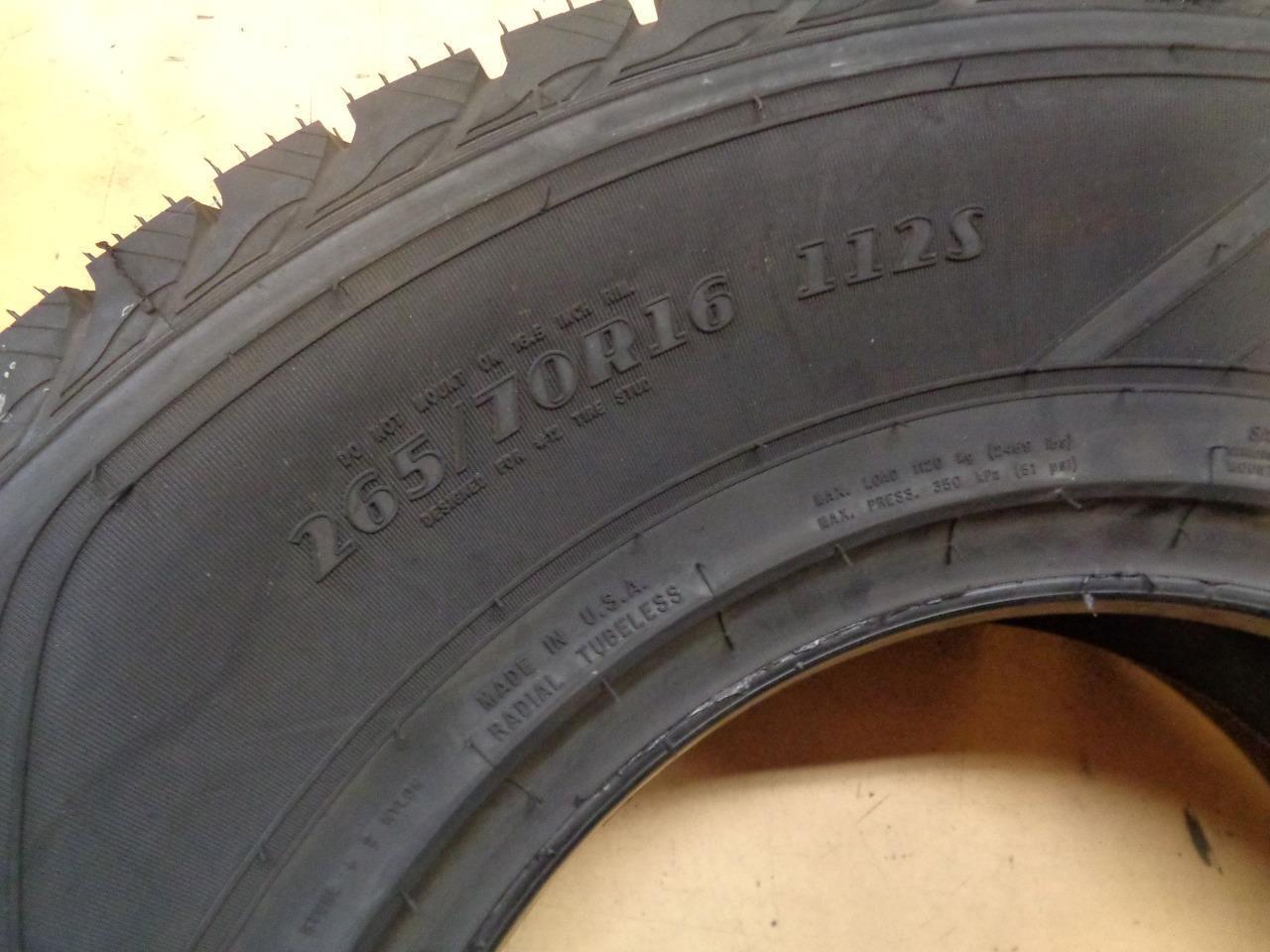 2 GOODYEAR WINTER COMMAND P 265 70 16 112S SL TIRE 132204788 BQ4