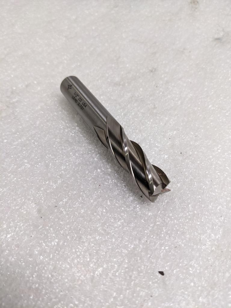 CLEVELAND TWIST DRILL C42699 END MILL 556 1/2" DIA 3-1/4" OAL 4-FLUTE NEW R22T5