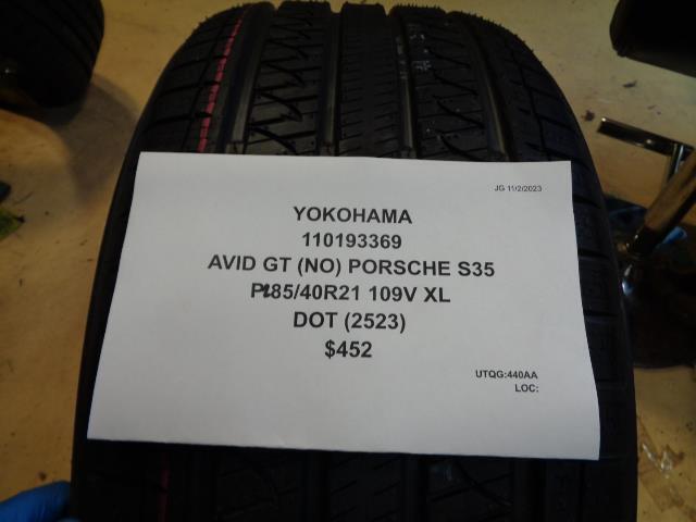 YOKOHAMA AVID GT S35 *NO P 285 40 21 109V XL TIRE 110193369 BQ4