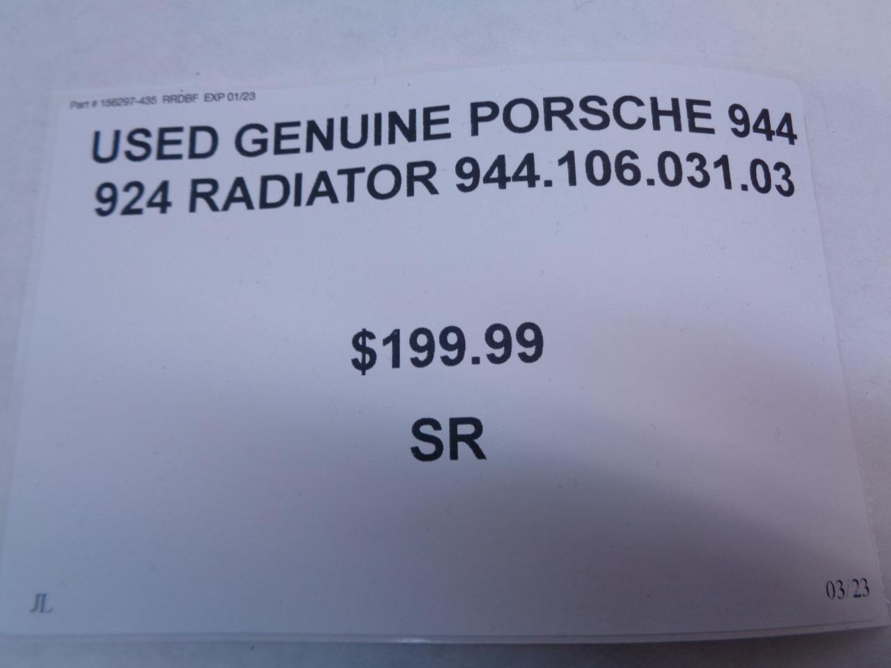 GENUINE PORSCHE 944 924 RADIATOR 94410603103 SR