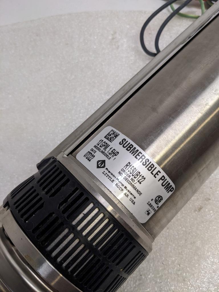 JACUZZI SUBMERSIBLE WELL PUMP 2-WIRE 12GPM 1.5HP 230V 60HZ NEW H1