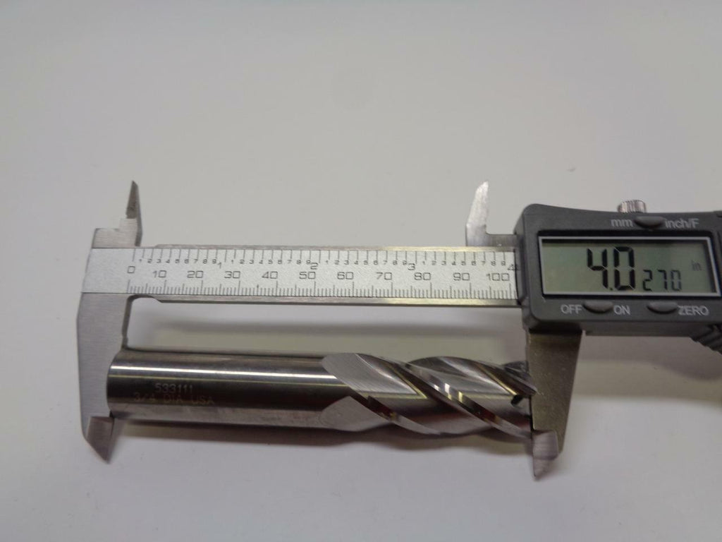 NEW BASSETT CARBIDE END MILL 3/4" X 3/4" X 1-1/2" X 4" 4 FLUTE 52151 EMCBS