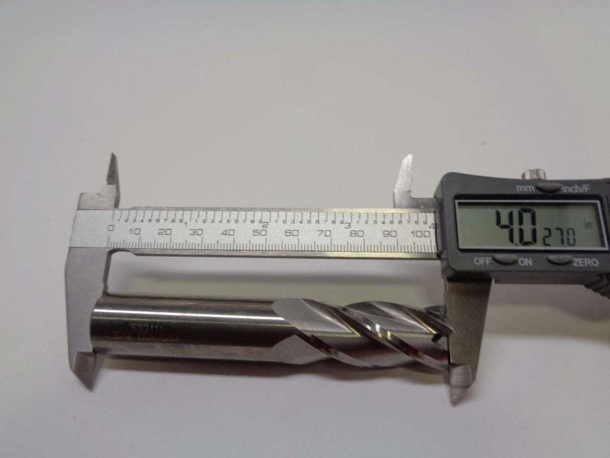NEW BASSETT CARBIDE END MILL 3/4" X 3/4" X 1-1/2" X 4" 4 FLUTE 52151 EMCBS