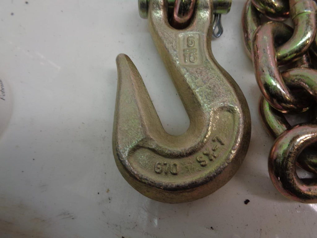 NEW 19 FOOT (225 LINK) STEEL CHAIN W/ 5/16" SX-7 HOOKS R18