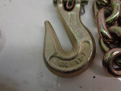 NEW 19 FOOT (225 LINK) STEEL CHAIN W/ 5/16" SX-7 HOOKS R18