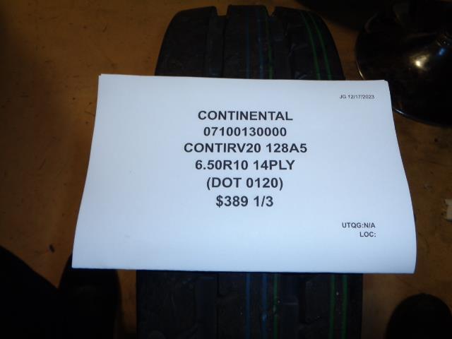 CONTINENTAL CONTIRV20 128A5 6.50R10 14PLY TIRE 07100130000 BQ4