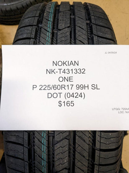 NOKIAN ONE P 225 60 17 99H SL TIRE T431332 CQ2
