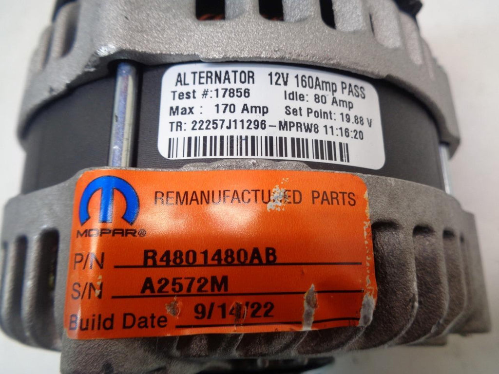 GENUINE MOPAR 2007-10 CHRYSLER DODGE ALTERNATOR R4801480AB R14