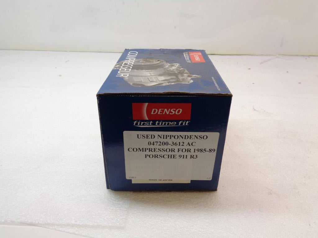 USED NIPPONDENSO 047200-3612 AC COMPRESSOR FOR 1985-89 PORSCHE 911 R3