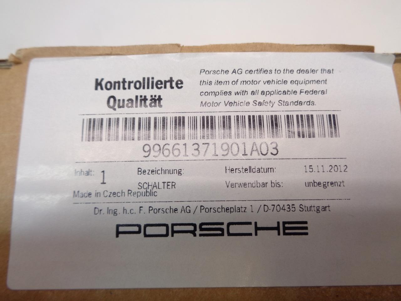 GENUINE PORSCHE 911 CARRERA 01-05 LEFT SEAT ADJ SWITCH 996.613.719.01.A03 R24T1