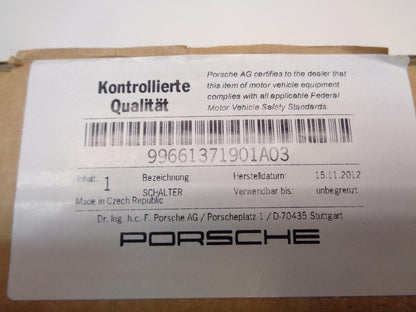 GENUINE PORSCHE 911 CARRERA 01-05 LEFT SEAT ADJ SWITCH 996.613.719.01.A03 R24T1