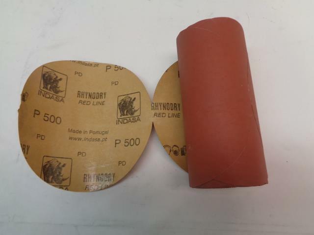 NEW INDASA ABRASIVES 100 DISK ROLL 500 GRIT 600-500LR R7TE