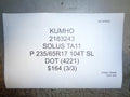 1 KUMHO SOLUS TA11 P 235 65 17 104T SL TIRE 2183243 BQ1