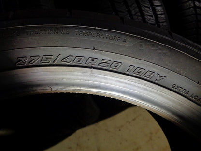 YOKOHAMA ADVAN APEX V601 275 40 20 106Y TIRE 60139 BQ3