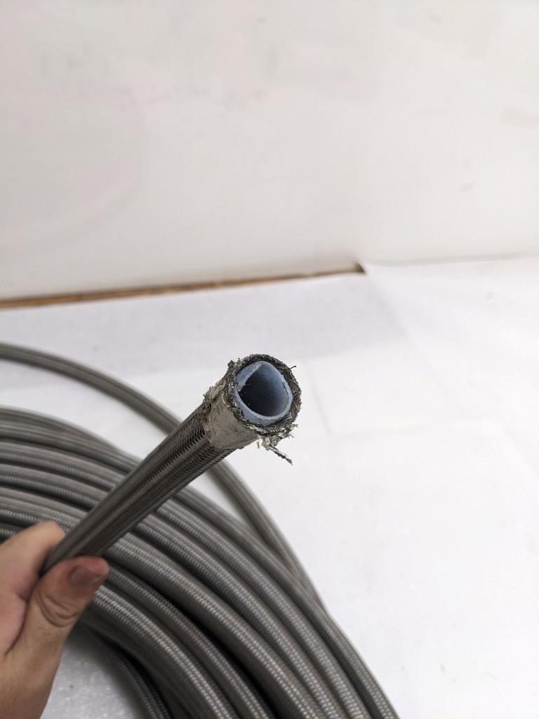 WEATHERHEAD S-10TW TEFLON SS HYDRAULIC HOSE 187' OAL 1/2" ID 5/8" OD NEW R5