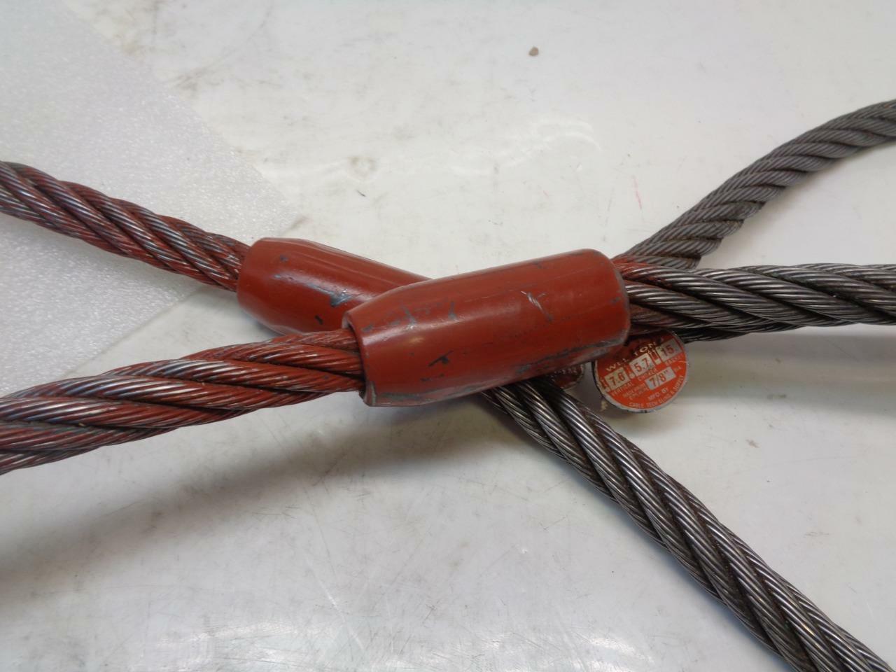 NEW INDUSTRIAL SHACKLE CHOKER JOINT W/ WIRE ROPE SLINGS 5.7 TON (UNBRANDED) H1