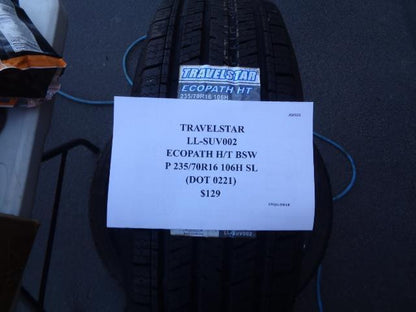 TRAVELSTAR ECOPATH H/T BSW P 235 70 16 106H SL HIGHWAY TIRE LLSUV002 SU16
