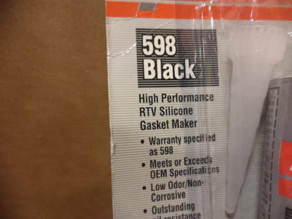 8 PACK OF NOS 2.36OZ LOCTITE 598 BLACK HIGH PERFORMANCE RTV SILICONE 59830 R11TC