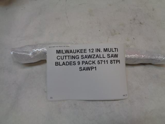 MILWAUKEE 12 IN. MULTI CUTTING SAWZALL SAW BLADES 9 PACK 5711 8TPI SAWP1