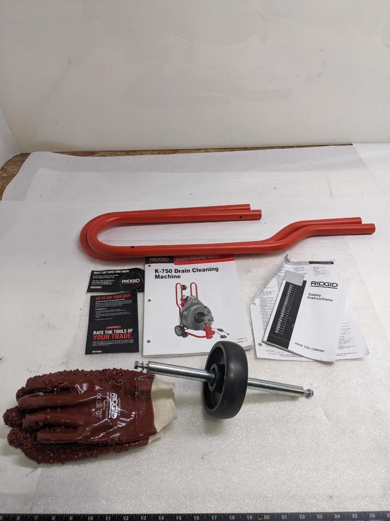 RIDGID K-750 DRUM DRAIN CLEANING MACHINE KIT 115V 200FT 200RPM 3/4"X100' NEW B2