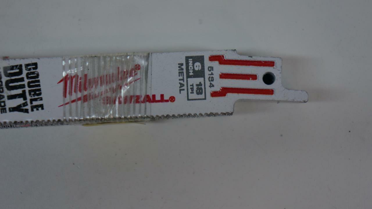 NEW 20 PACK OF MILWAUKEE 6 INCH SAWZALL BLADES 18 TPI 5184 SP2T1