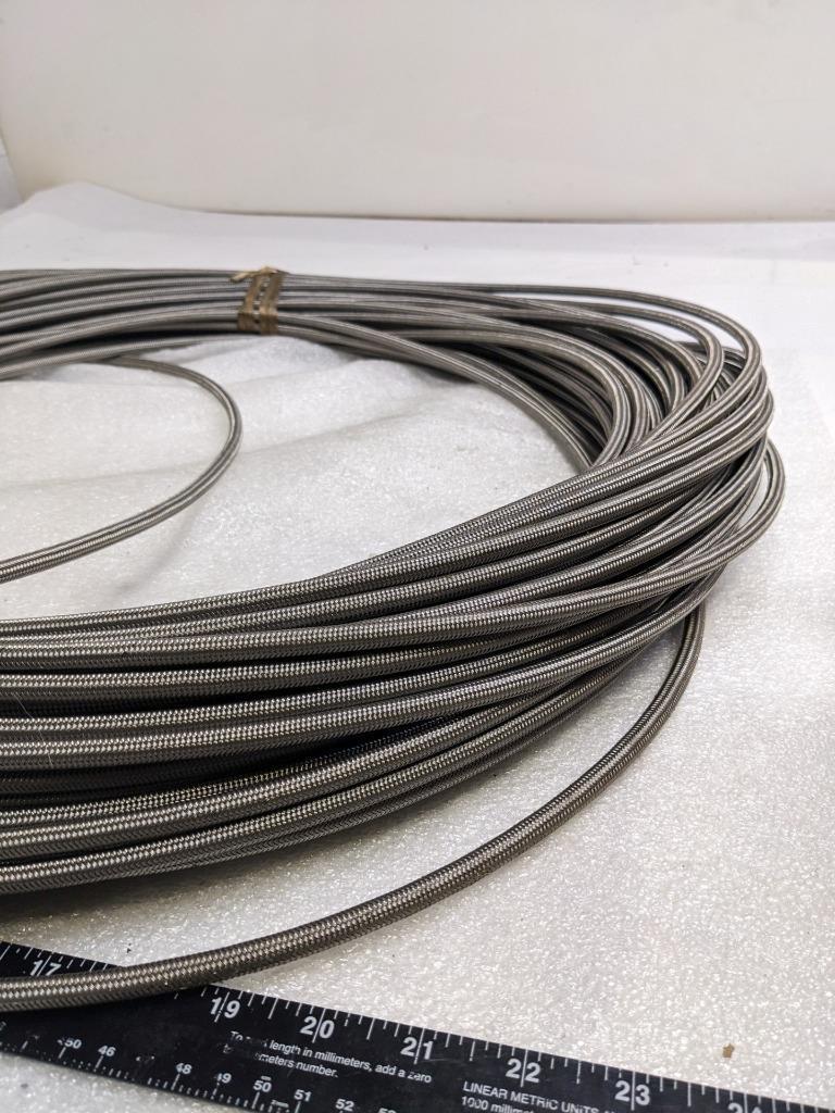 UNBRANDED BRAIDED METAL BRAKE HOSE 340' TEFLON LINED 3/16" ID 5/16" OD NEW R3T3