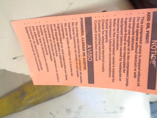 INGERSOLL RAND ELECTRIC AIR COMPRESSOR 247PN5-200.3-FP NEW BS FLOOR