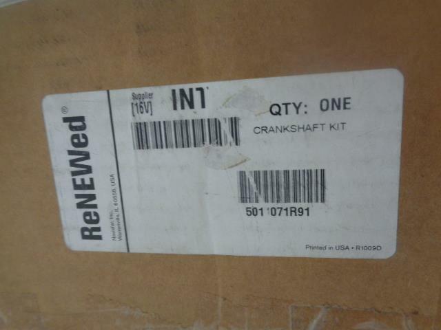 International Crankshaft 5011071R91 REMANUFACTURED by non OEM E1