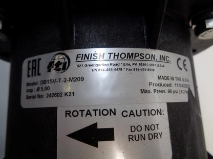 THOMPSON 3HP 230/460V 90psi MAGNETIC DRIVE PUMP DB15V-T-2-M209  NEW FINISH J2