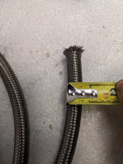 UNBRANDED BRAIDED METAL CPE HOSE 14' OAL 7/16" ID 5/8" OD NEW R3T3