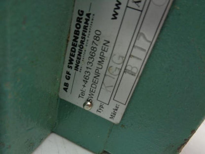 NEW SWEDENBORG HYDRAULIC PUMP TPE: K1GG (SERIES 18109) 1B117 R 12276 R34
