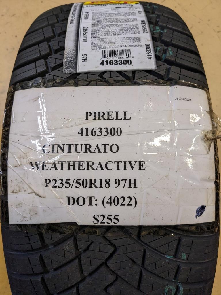 2 PIRELLI CINTURATO WEATHERACTIVE P 235 50 18 97H SL TIRES 4163300 CQ2