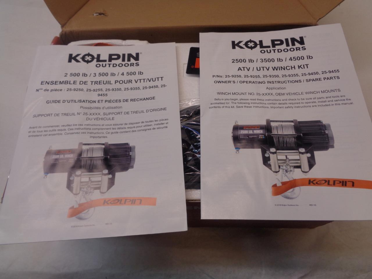 1 NEW KOLPIN 4500LB SYNTHETIC ROPE WINCH 25-9455 R16