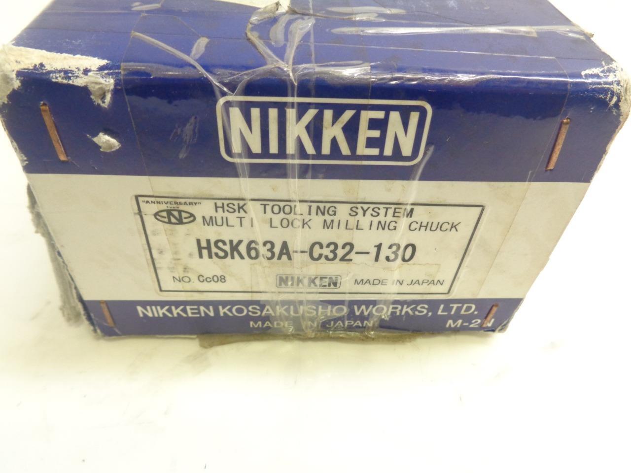 NEW NIKKEN HSK63A-C32-130 32MM MULTI LOCK MILLING CHUCK R22T5