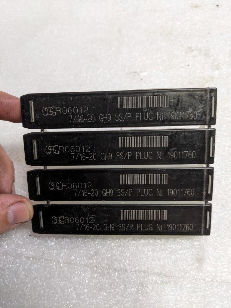 OSG 19011760 TAPS 7/16-20 GH9 S3/P PLUG NI R06012 (4-PACK) NEW D0