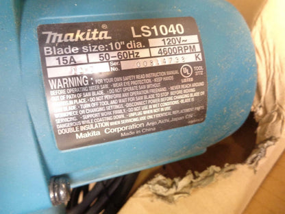 NEW MAKITA LS1040 10" COMPOUND MITER SAW 15 AMP MOTOR 4,600 RPM BSR