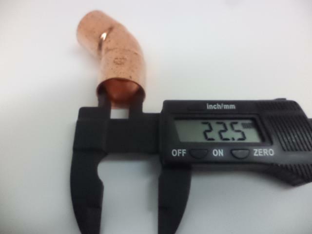 NEW 25 PACK MUELLER 3/4" COPPER FITTING 45 DEGREE ELBOW CxC WB03034 R10TC