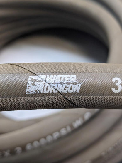 WATER DRAGON 3/8'-GRAY DRAGON FLEX 2-6000 PSI-250  WIRE HOSE NEW B2