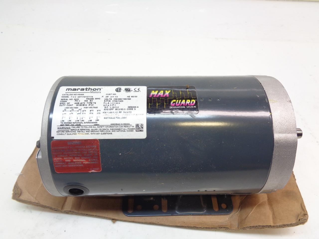 NEW MARATHON MAX GUARD MOTOR 2.5 HP 60HZ ELECTRIC MOTOR K648A H1