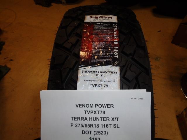VENOM POWER TERRA HUNTER XT P 275 65 18 116T SL ALL TERRAIN TIRE TVPXT79 CQ2