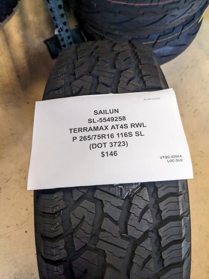 SAILSUN TERRAMAX A/T 4S RWL P 265 75 16 116S SL TIRE 5549258 CQ3