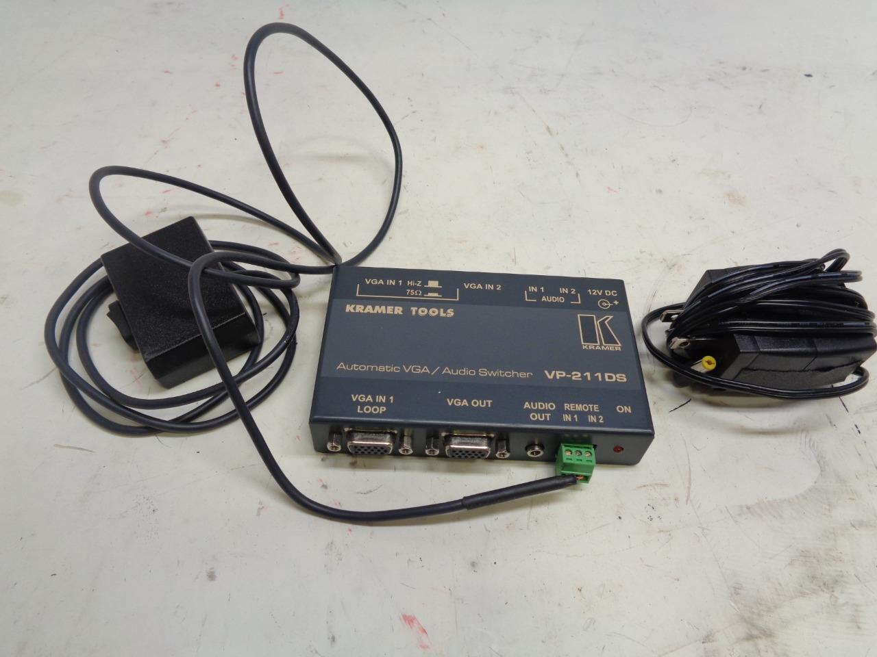 NEW KRAMER TOOLS VP-211DS AUTOMATIC VGA/AUDIO SWITCHER W/ POWER ADAPTER R17