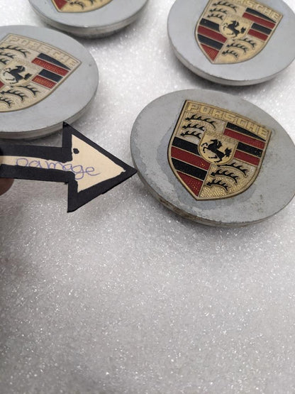 PORSCHE 92836103211 SET OF CENTER CAPS FOR PORSCHE 928 GTS USED #1 R24T1