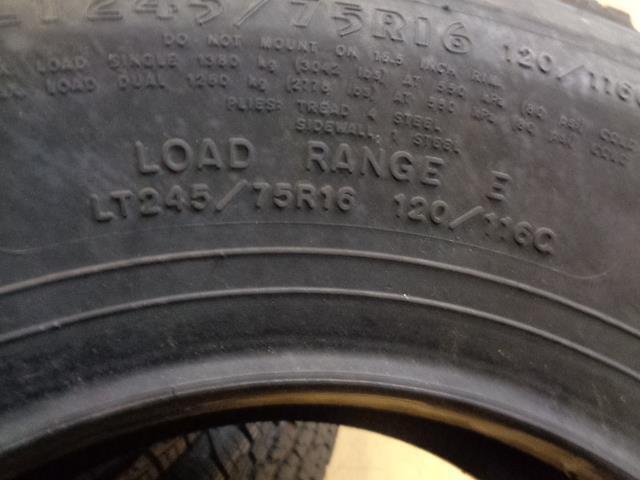 2 GOODYEAR ENDURANCE RSA LT 245 75 16 120/116Q LRE 10PLY TIRES 139715674 BQ4