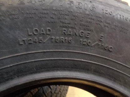 2 GOODYEAR ENDURANCE RSA LT 245 75 16 120/116Q LRE 10PLY TIRES 139715674 BQ4